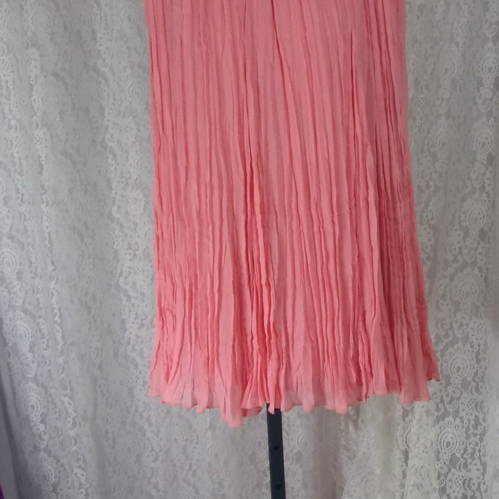 Ruby Rd Peach Permanent Pleated Midi/Maxi Skirt - image 2